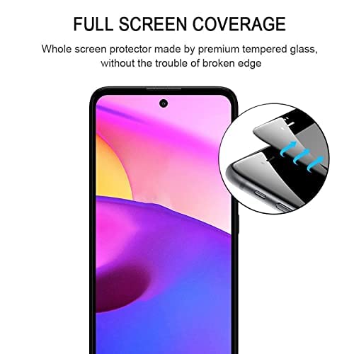 Image of Screen Protector for Motorola Moto E30 | E40 -(Black) Tempered Glass Edge-to-Edge 6D Screen Guard With Installation Kit.