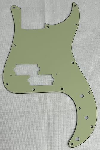 For Fit Fender Japan Precision Bass Style Guitar Pickguard (3 Ply Vintage Green)