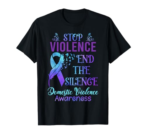 Family Domestic Violence Awareness Purple Ribbon T-Shirt
