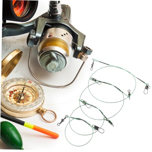 Conectores de acero para pesca con líder y giratorios miniatura 7