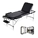 Produktbild Massageliege Klappbar Massagetisch Massagebett Massagestuhl mit 2 Zonen höhenverstellbaren Aluminium-Füßen und Premium-PU-Leder Einfache Installation mit Tragetasche Schwarz