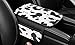 Dotesy Cow Pattern Car Center Console Cover,Microfiber Leather Car Armrest Cover Cushion with 2 Storage Bags,Universal Car Armrest Storage Box Car Interior Accessories for Most Vehicles (Black White)