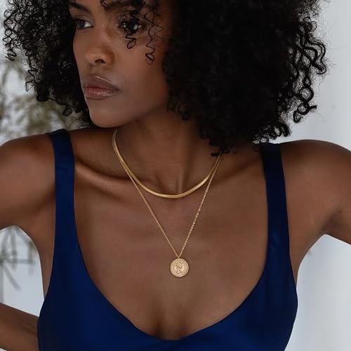 BENEIGE Gold Necklace For Women 14K Gold Plated Cubic Zirconia Charm Necklaces Pendant Jewelry Gifts4