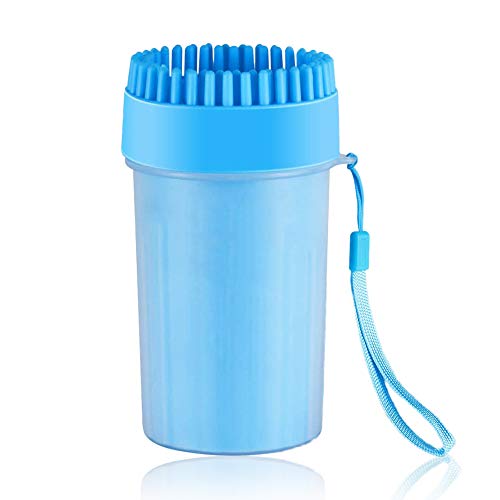 Paw Cleaner & Dog Brush Upgrade 2 in 1, Soft Silicone Bristles Dog Paw Washer, Portable for Dog/Cat Muddy Paws, Easy Clean