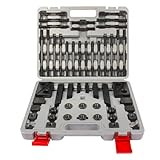 KAKA INDUSTRIAL 5/8 inch Table Slot 1/2 inch Stud Size 52pcs Clamping Kit Set with case holder