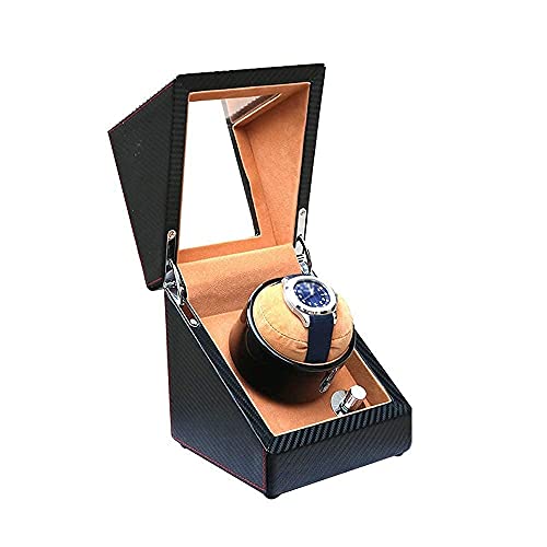 Caja bobinadora de reloj individual con acabado de pintura de piano y base de madera TE/D