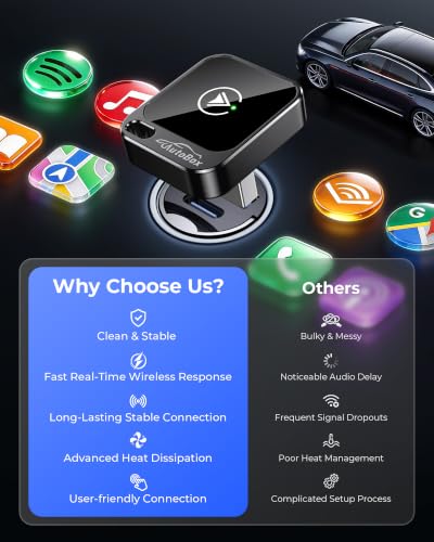 Beamlit 2-in-1 Wireless CarPlay Adapter