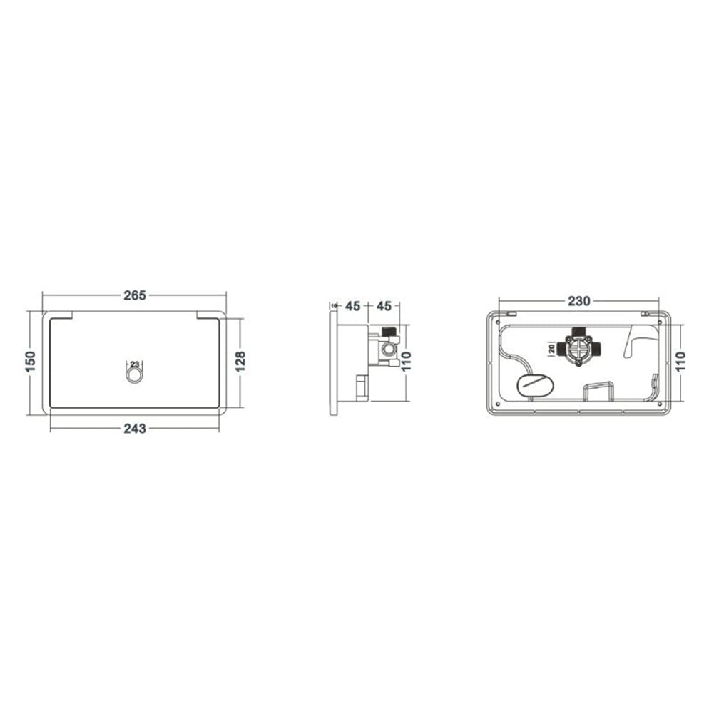 Ducha externa para caravana, ducha fría y caliente, ajustable Cr RV exterior caja de ducha exterior kit de baño para barco marino autocaravana (color negro)