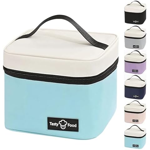 Aebor Lunch Bag for Women Men, Insulated Reusable Lunch Tote Lunch Box, Leakproof Lunch Tote Bags for Work Office Picnic or Travel (Light Blue) Cover