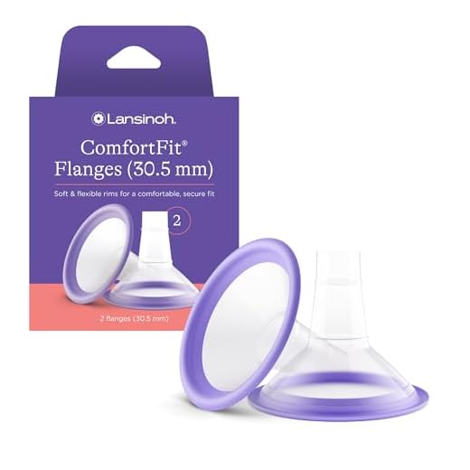Lansinoh ComfortFit Breast Pump Flanges, Size 30.5mm, 2 Count