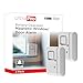 GE Personal Security Window/Door Alarm, 2-Pack, DIY Home Protection, Burglar Alert, Wireless Alarm, Off/Chime/Alarm, Easy Installation, Ideal for Home, Garage, Apartment, Dorm, RV and Office, 45115