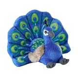Wild Republic Cuddlekins Eco Mini Peacock, Stuffed Animal, 8 Inches, Plush Toy, Fill is Spun Recycled Water Bottles, Eco Friendly