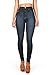 Vibrant Women's Juniors Classic High Waist Denim Skinny Jeans 5 Dark Denim
