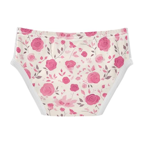 KLL Seamless Pattern Red Roses Toddler Boy Soft Briefs Cute Children Panties2