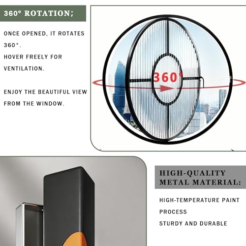 Ventana giratoria 360° pivotante de aluminio para sustitución 6