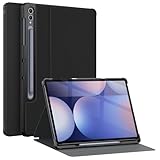 Soke Case for Samsung Galaxy Tab S10 Plus/Tab S9 Plus/S8+/S7 FE/S7+ 12.4-inch with S Pen Holder, Shockproof Stand Folio Cover for Galaxy Tablet S10 2024 12.4', Black