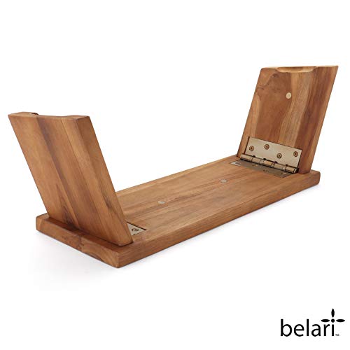 Belari Teak Meditation Bench - Meditation Seat - Meditation Stool - Kneeling Meditation Chair - Portable Folding Meditation Bench - Seiza Yoga Meditation Bench - Prayer Bench (Teak) #TOP2