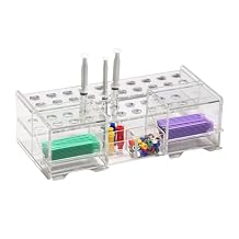 Dental Acrylic Multipurpose Composite Organizer Large Double Microbrush Dispenser Dental Supply Organizer