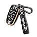 YHKEJI Genuine Leather Car Keychain 350Z Emblem Microfiber Leather Key Chain compatible for Nissan 350Z Accessories