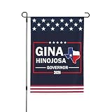 Gina-Hinojosa 2026 Garden Flag 12x18 Hinojosa For Texas Governor Yard Sign House Flag Double Sided No Flagstand zy36