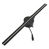 Proyector WiFi con ventilador holograma 3D, 224 cuentas de luz LED, 1080P 16.5 pulgadas, proyector holográfico de publicidad de video para negocios, fiestas, etc