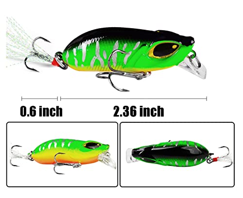 Sinrier Fishing Lures Kit For Freshwater Bait Tackle Kit For Bass Trout Salmon Fishing Accessories Tackle Box Including Spoon Lures Soft Plastic Worms Crankbait Jigs Fishing Hooks (5 Pcs Crankbait) #TOP2