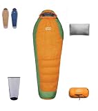 LÉGÈRETÉ EXCEPTIONNELLE : Ce sac de couchage en duvet ultraléger est idéal pour la randonnée et le camping en plein air.