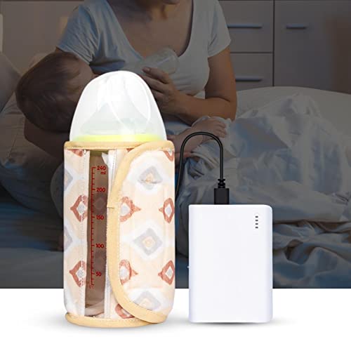 Ronyme Garrafa portátil para aquecer com cabo USB Aquecedor de mamadeira para dirigir e viajar, amar