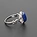 Jiangtao 925 Sterling Silver Elena's Daylight Ring The Vampire Diaries Lapis Lazuli Jewelry Women Girl Gift Ring (Blue, 6)