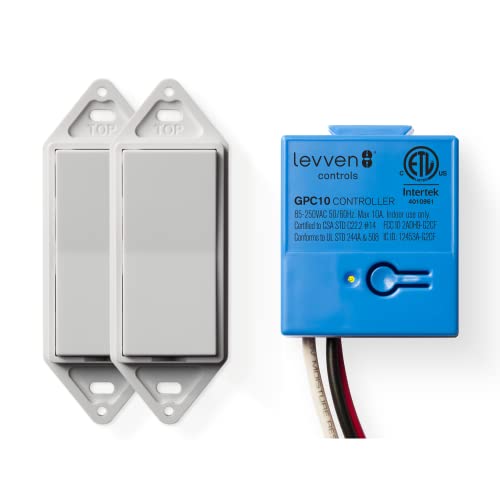 Levven 3-Way On/Off Wireless Switch Kit - Decora Style Switch, Wireless Power Control Kit - Add a Switch Anywhere Levven 3-Way On/Off Wireless Switch Kit - Decora Style Switch, Wireless Power Control Kit - Add a Switch Anywhere