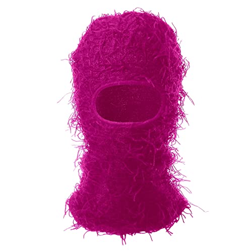 Pasamontañas desgastado pasamontañas desgastado sombrero de cara completa de punto a prueba de viento calentador de cuello gorro para hombres mujeres accesorios de disfraz de esquí - desgastado, Rosa