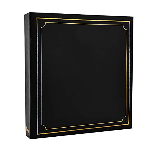 ARPAN Grand Album pour 500 Photos 15,2 x 10,2 cm Couverture rembourrée dorée Noir 34 x 4 x 33 cm