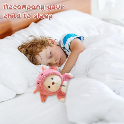 Plüschtier Teddybär mit Schaf Kostüm, 30cm Teddy Plüschtier, Teddybär, Stofftier Teddy, Teddybär Kuscheltier, Teddybär Kuscheltier mit Reißverschluss Outfit, Plüsch-Bär, Kreatives Geschenk für Kinder