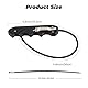 Uadme Tragbare Peitsche, 16,7 Zoll Motorrad Peitsche Get Back, Leichte Mehrzweck Fahrrad Peitsche Window Breaker mit ABS Griff, und Edelstahlseil, Herren Geschenk