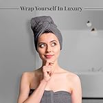 Tens Towels Pack of 8 Towels Set, 2 Extra Large Bath, 2 Hand, 4 Washcloths, 100% Cotton, Lighter Weight, Quicker to Dry, Super Absorbent, Perfect for Bathroom, Dark Grey - Image 4