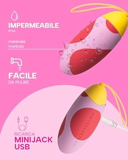 MySecretCase Ovetto Vibrante Donna Telecomando - Vibratoreper Donna Professionale Comando a Distanza, Vibratore Sextoys Wireless, Sextoy Sessuali, Vibratoriper Coppie Buc0wski (Lovetto)