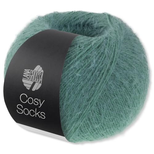 Frida's Wollhaus Lana Grossa 100 g Cosy Socks Sockenwolle Garn Merino Schurwolle Socken Stricke (6 | Salbeigrün)