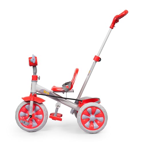 Image of Luusa Emo-G Light & Musical Tricycle for Kids | Baby Tricycle with 3 Adjustable Parental Control for 2 Years to 5 Years for Boys|Girls (Carrying Capacity Upto 30KGS) (RED)