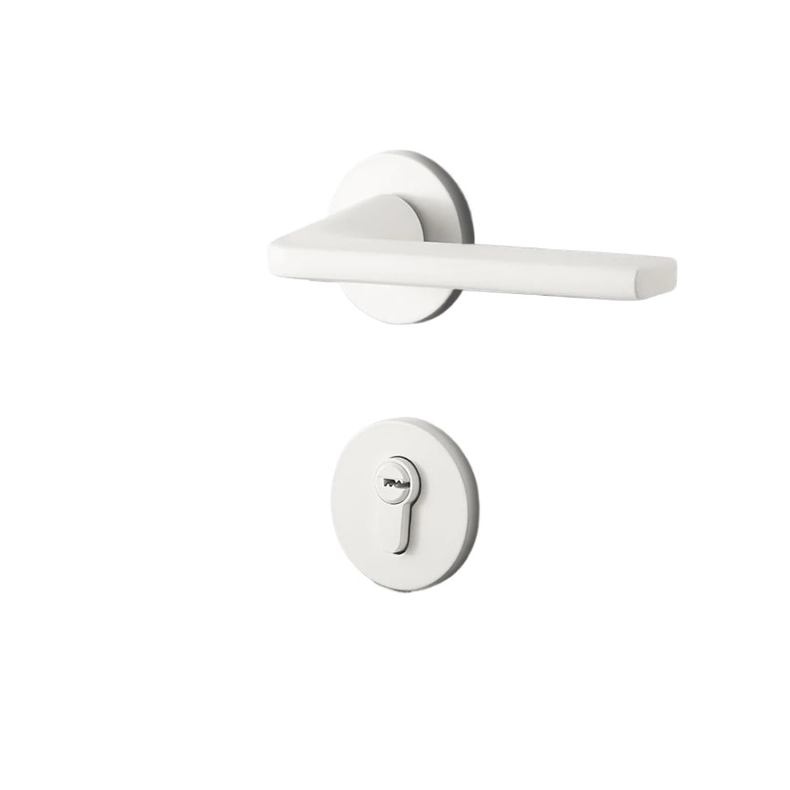 OPTEPYOE White Bedroom Door Lock Silent Split(B Style)