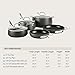 All-Clad HA1 Hard Anodized Nonstick Pots and Pans Set Non Stick Cookware Sets, Oven Broiler Safe 500F, Black