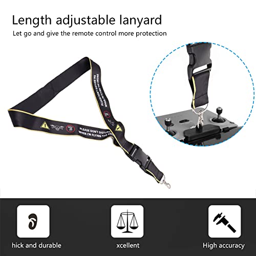 RC Drone Safety Warning Neck Lanyard Drones Hanging Holder Strap(Schwarz Gelb)