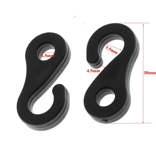 10Pcs Camping Tent Hook Canopy Windproof Hook Plastic Shock Bungee Cord Hook Elastic Rope End Buckle #TOP5