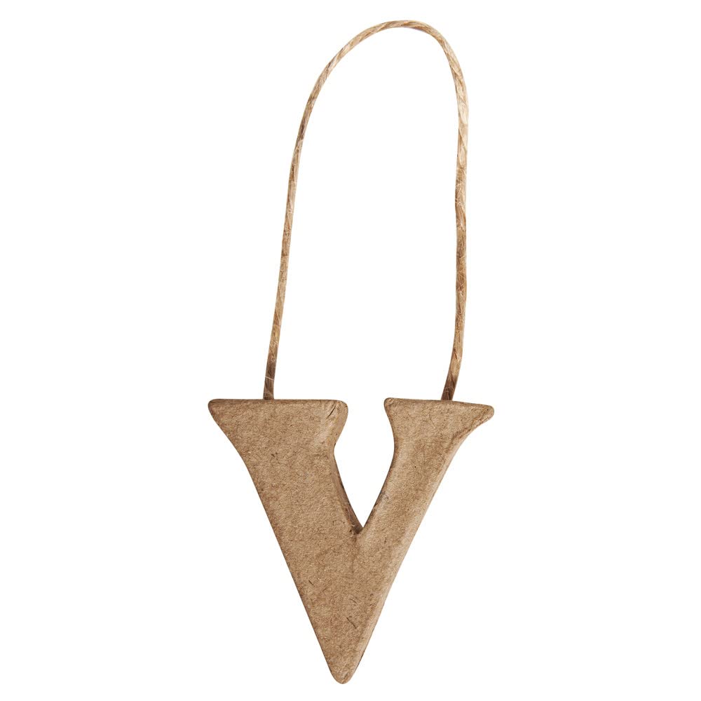 RAYHER 67096000 Pappmachã © Letter V FSC Recycled 100%, 4x3,8x1 cm, MI