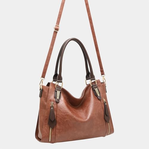 Sac à main tendance en polyuréthane avec poches zippées pour femme