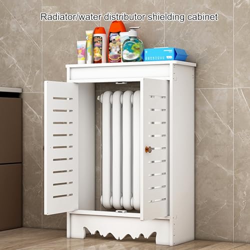 Étagère de radiateur moderne avec portes et table de rangement - 2