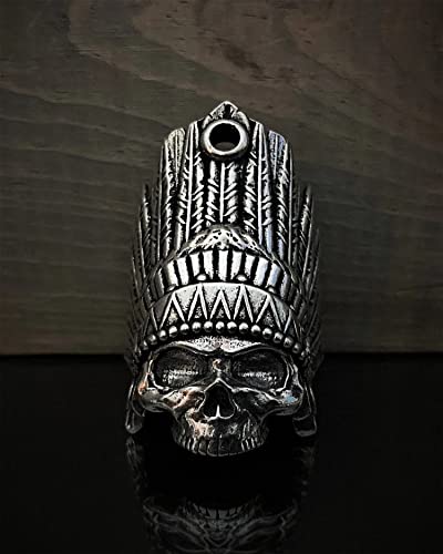 Bravo Bells Indian Skull Bell - Biker Bell Accessory or Key Chain for Good Luck on the Road - Thumbnail 5