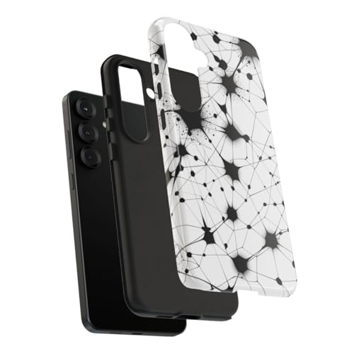 Coque rigide Samsung S25 Plus motif réseau abstrait protège des rayures