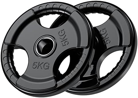 PhysKcal Olympische Hantelscheiben mit Ø50 mm Bohrung 1,25-25 kg | Ergonomische Griffe für leichtes Wechseln & sicheres Heben. Perfekt für Krafttraining im Heimfitnessstudio