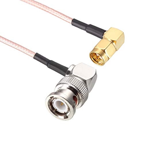 uxcell cable coaxial BNC macho ángulo recto 1.83m miniatura 3