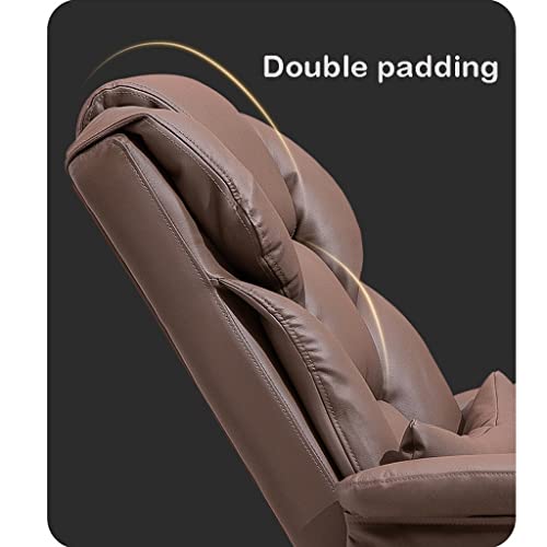 Chaise de bureau ergonomique réglable et inclinable marron